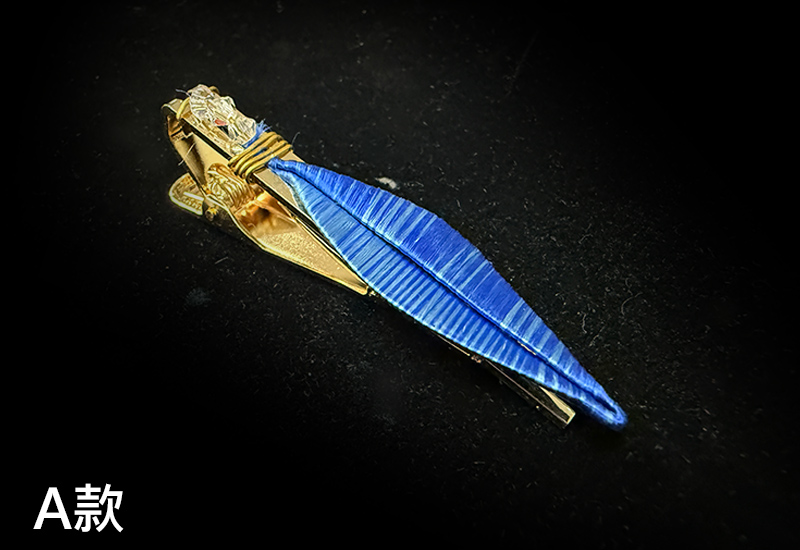 翼想纏花福飾 一葉知心領帶夾